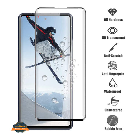 For Google Pixel 6A Screen Protector Tempered glass Protective Film [3D Curved Full Coverage] [9H Hardness] [No bubbles] [Case Friendly] Clear Black Screen Protector
