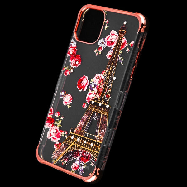 For Samsung Galaxy S10E Bling Stylish Design Hybrid Rubber TPU Hard PC Shockproof Armor Rugged Slim Fit Eifell Tower in Full Bloom Phone Case Cover