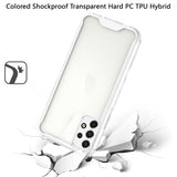 For Samsung Galaxy A53 5G Colored Shockproof Transparent Hard PC + Rubber TPU Hybrid Bumper Shell Thin Slim Protective  Phone Case Cover