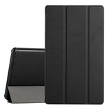 Case for Alcatel joy tab 2 Ultra Thin Lightweight Trifold Stand Magnetic Closure PU Leather Hard Shell Folio Hybrid Protective Tablet Black Tablet Cover