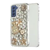 For Samsung Galaxy S22 Ultra Bling Crystal 3D Full Diamonds Luxury Sparkle Transparent Rhinestone Hybrid Protective  Phone Case Cover