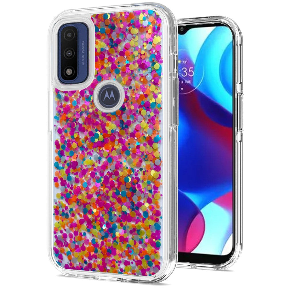 For Motorola Moto G Power 2022 Colorful Glitter Bling Sparkle Epoxy Glittering Shining Hybrid Silicone Shockproof Phone Case Cover