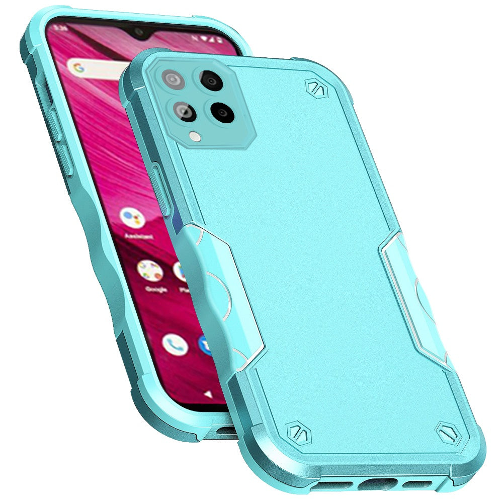 For T-Mobile Revvl 6 Pro 5G /Revvl 6 5G Tough Shockproof Hybrid Heavy Duty Dual Layer TPU Bumper Rugged Rubber Defend Phone Case Cover