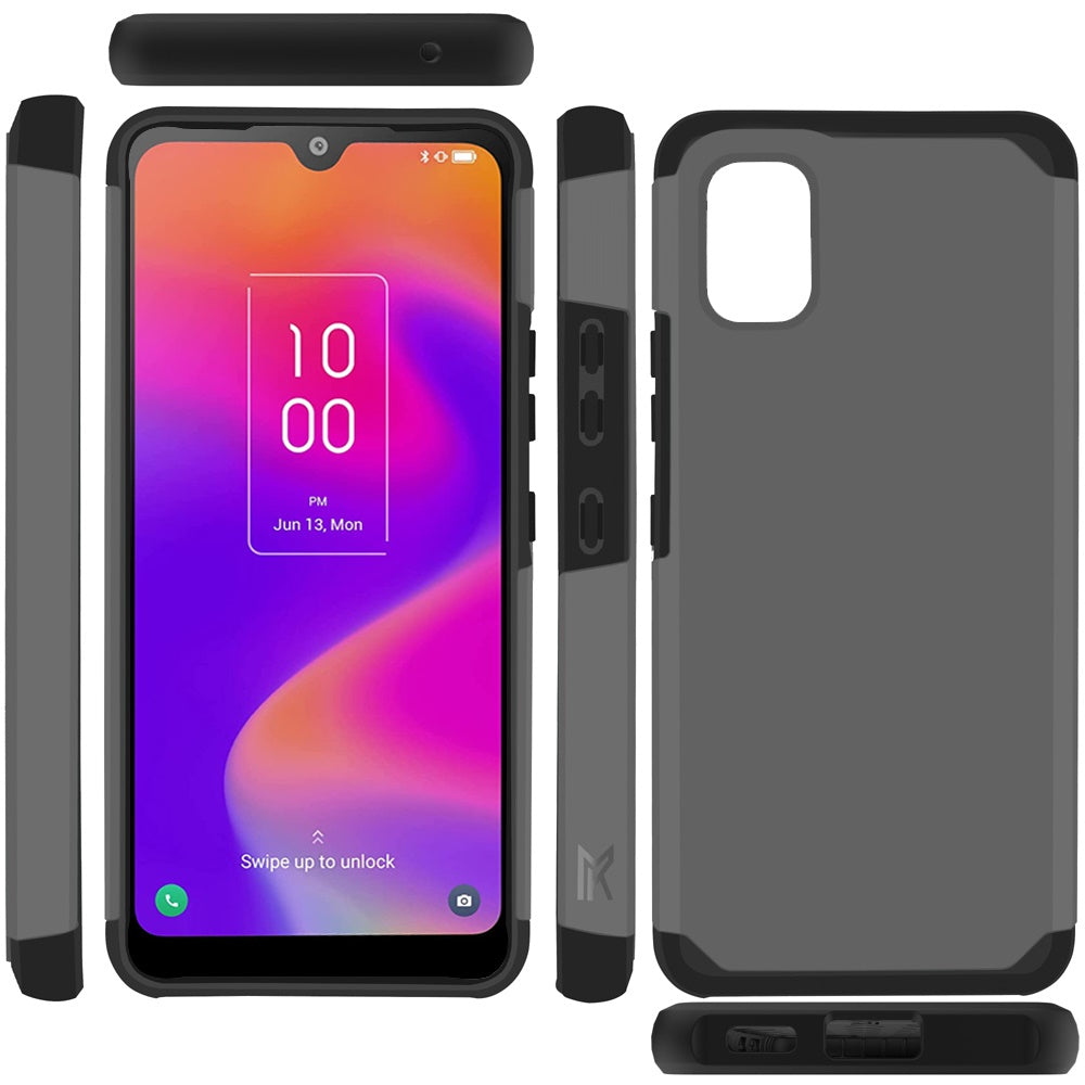 For TCL ION Z Ultra Slim Corner Protection Shock Absorption Hybrid Dual Layer Hard PC + TPU Rubber Armor Defender Phone Case Cover