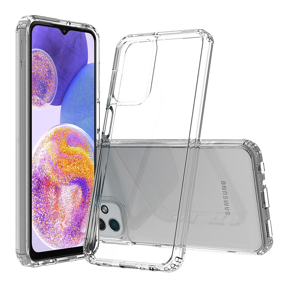 For OnePlus 10T 5G Hybrid Crystal Clear Transparent Shock-Absorption Bumper with TPU + Hard PC Back Frame Phone Case Cover