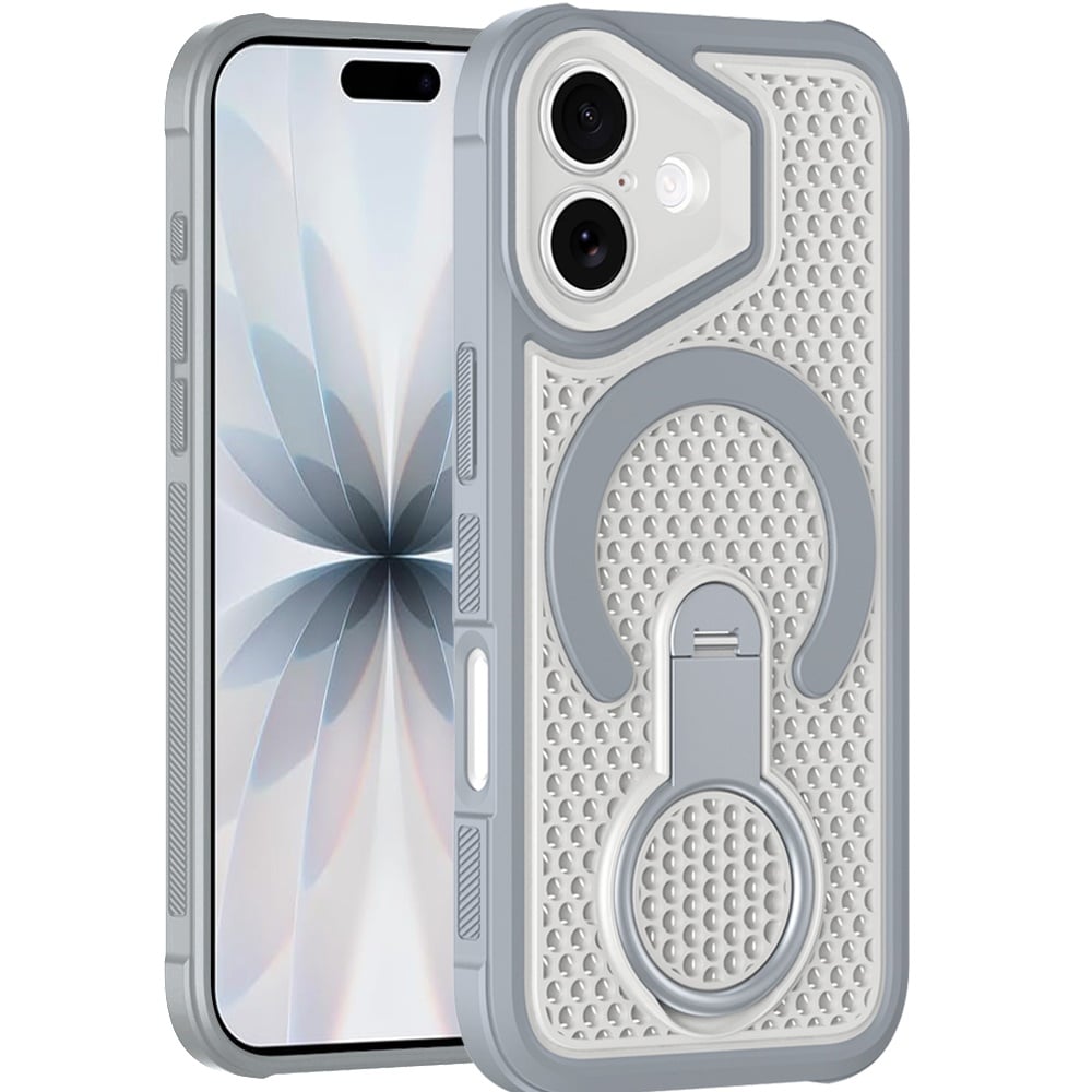 Phone Case for Apple iPhone 17 (6.3") Magnetic Honeycomb Hybrid Rugged Armor Kickstand Dual Layer Shock Absorbing Hard PC Soft TPU Cover