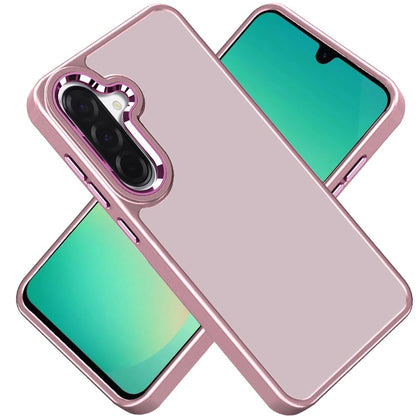 Phone Case for Samsung Galaxy A27 Polished Acrylic Hybrid TPU Slim Shockproof Metal Button Thick Durable Grip Camera Protection Anti-Scratch Cover