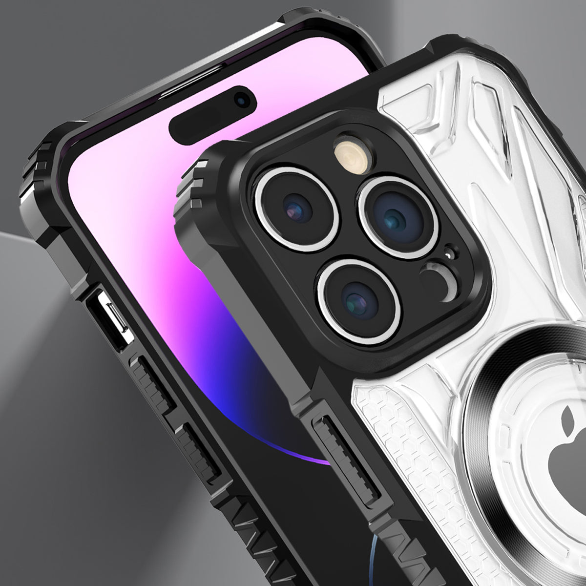 For Apple iPhone 16e MagSafe Compatible Pattern Clear Transparent Rugged Hybrid Magnetic TPU Shockproof Armor Case Cover