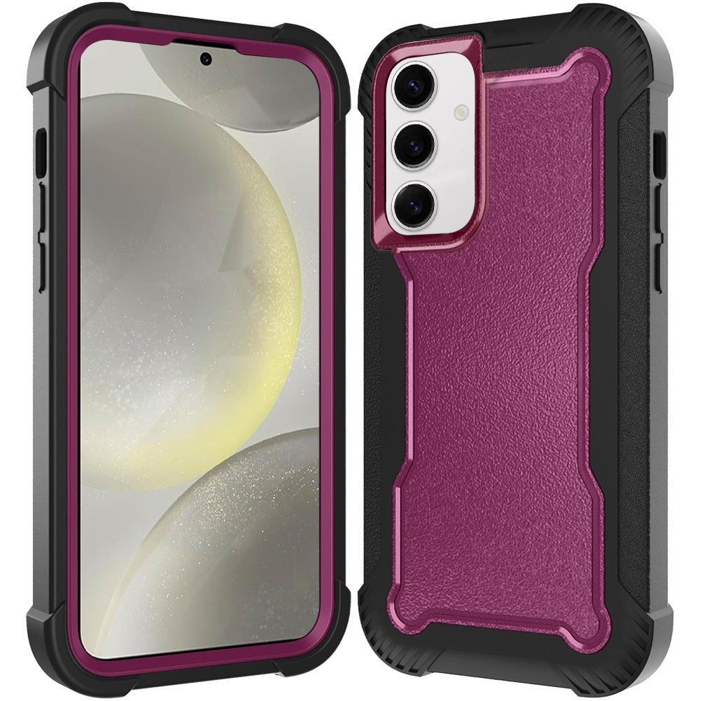 For Samsung Galaxy S25 Plus /S25+ /S24/Plus Tough Hybrid Case - Shockproof 3-in-1 Armor Full-Body Protection PC + TPU Rubber Bumper Frame Case Cover