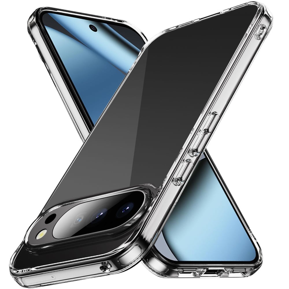 Phone Case for Google Pixel 11 Pro XL Crystal Transparent Thick 2.0mm Shockproof Chrome Button Durable Grip Camera Protection Hybrid Design Cover Clear