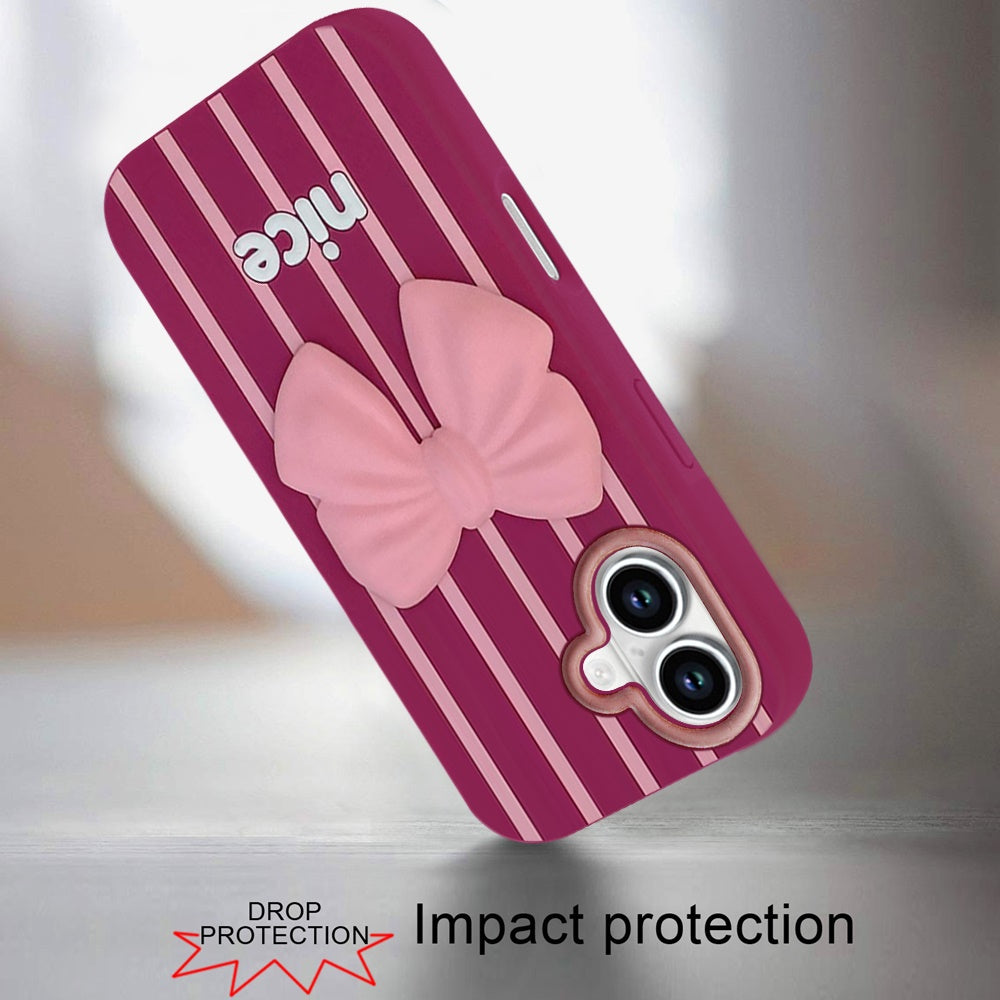 Phone Case for Apple iPhone 17 (6.3") Fashionable Silicone Textured Decorative Design Pattern Protective Rubber TPU Hybrid Protection Cover
