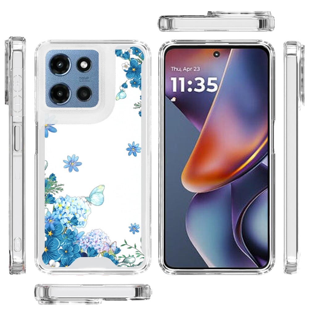Phone Case for Motorola Moto G Play 5G 2026 Beautiful Floral TPU Shockproof Hybrid Rubber PC Slim Lightweight Protective Designer Pattern Cover