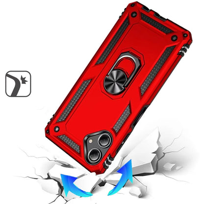 Phone Case for Samsung Galaxy A07 5G Rotatable Ring Stand Shockproof Hybrid Armor Anti Slip Heavy Duty Fit Magnetic Car Mount Durable Grip Cover
