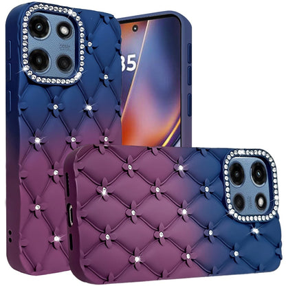 Phone Case for Motorola Moto G 5G 2026 / 2025 Floral Glitter Shimmer Bling Hybrid Shockproof Anti Slip Thick TPU Protective Stylish Design Cover