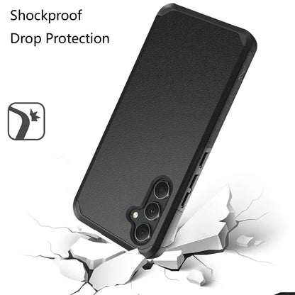 Phone Case for Samsung Galaxy A15 5G Rugged Shockproof Heavy Duty Hybrid Armor Anti Slip Durable Grip Dual Layer Protective Hard Shell Cover Black