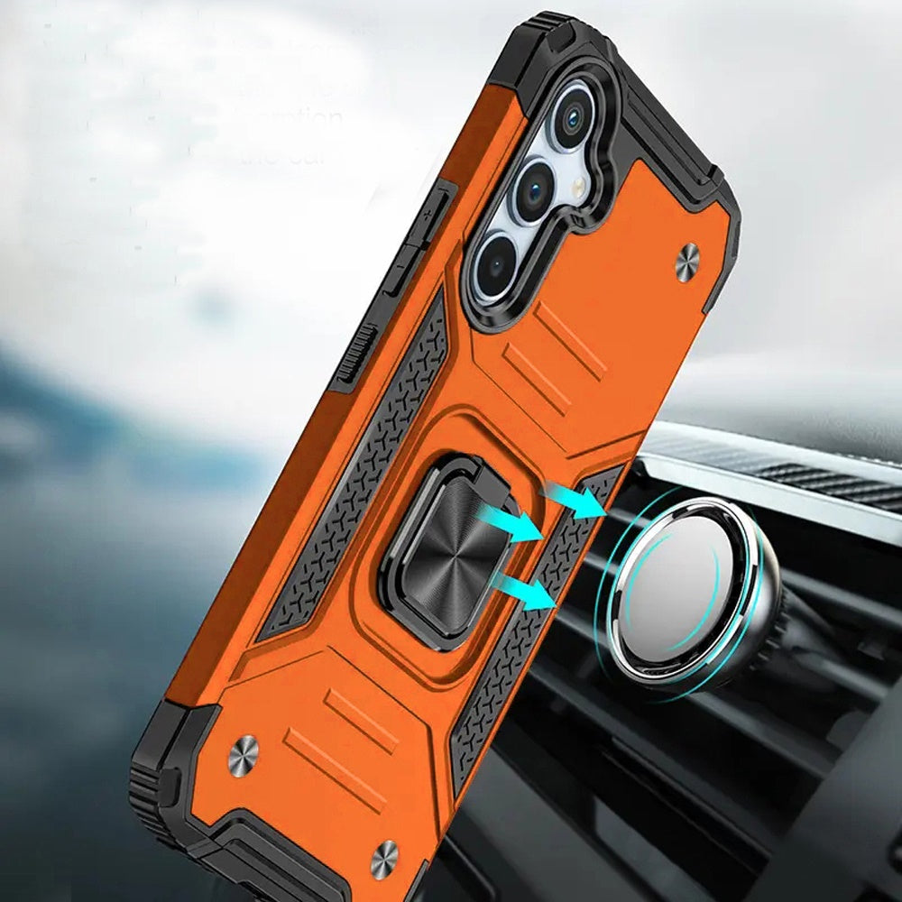 For Samsung Galaxy S26 Armor Hybrid Magnetic Stand with Ring Holder Kickstand Shockproof Heavy-Duty Durable Rugged TPU Dual Layer Case Cover
