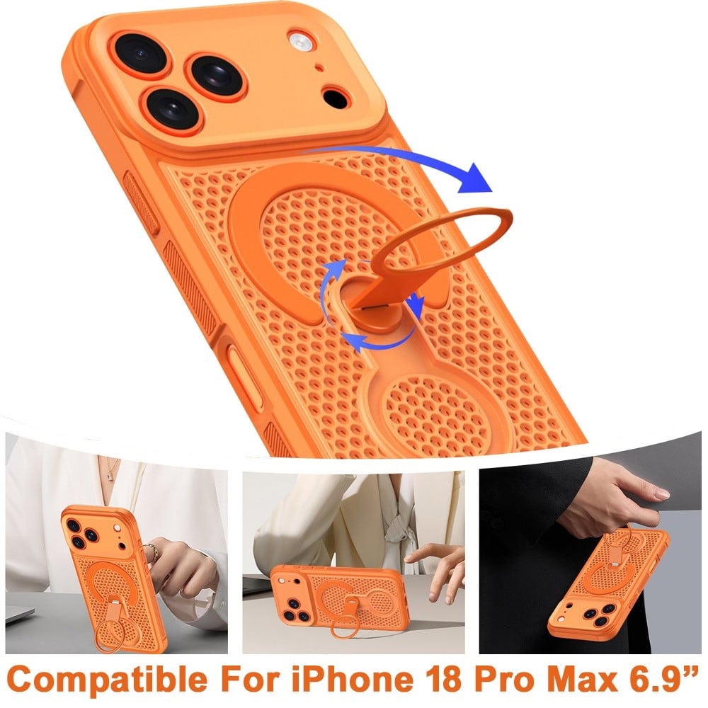 Phone Case for Apple iPhone 18 Pro Max Magnetic Honeycomb Hybrid Rugged Armor Ring Kickstand Dual Layer Shock Absorbing Hard PC Soft TPU Cover