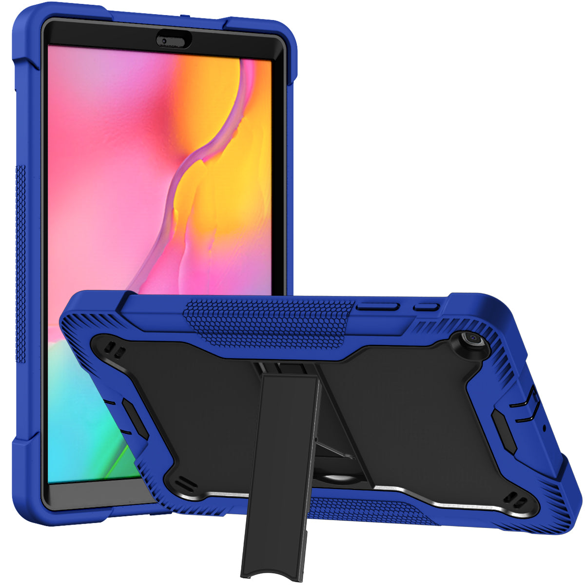 Shockproof Rugged Heavy Duty Kickstand Hybrid Armor Anti Slip Impact Resistant Durable Protective Grip Stand