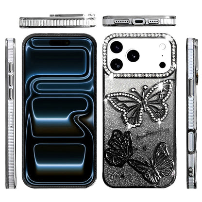Phone Case for Apple iPhone 18 Pro Max Butterfly Freedom Shimmer Glitter Thick TPU Shockproof Anti Slip Durable Protective Design Cover