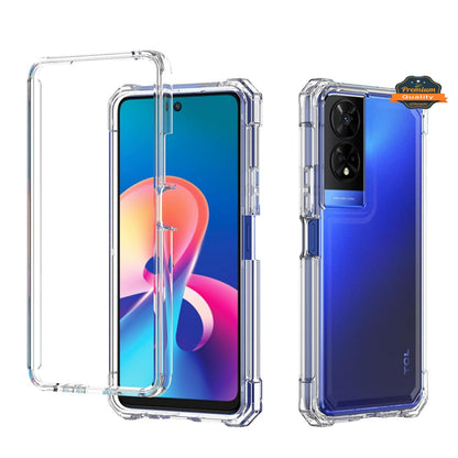 For TCL 60 XE NXTPAPER Full-Body Dual Layer Hybrid Case Slim, Drop-Proof TPU Hard PC, Durable Corner Front Bumper Protector Case Cover Clear Transparent
