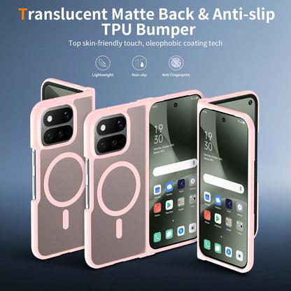 Phone Case for Google Pixel 11 Pro Fold Magnetic Matte Hybrid Shockproof Smooth Grip Durable Camera Protection Anti-Slip Soft Touch TPU Armor Cover