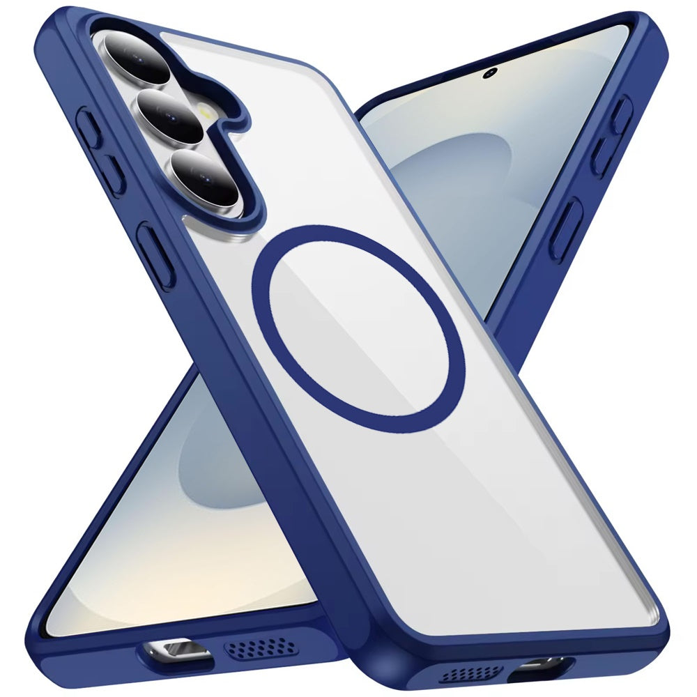For Samsung Galaxy S26+ / S26 Plus Magnetic Circle HQ Transparent Clear TPU Thick 2.0mm Frame Hybrid Shockproof Protector Case Cover