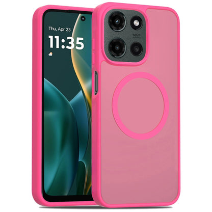 For Motorola Moto G 5G 2025 MagSafe Compatible Case Hybrid Soft TPU Bumper Hard Translucent Matte Back Slim Shockproof Case Cover