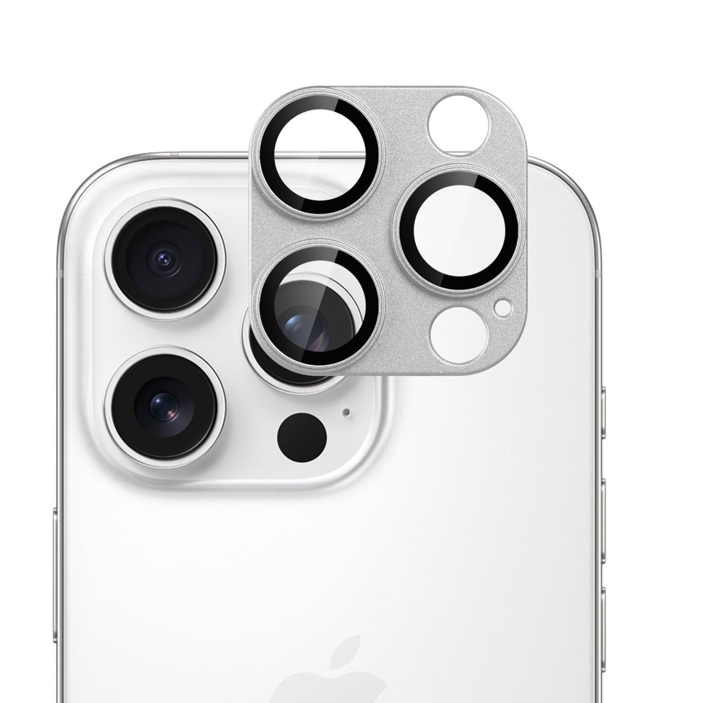 Camera Lens Protector for Apple iPhone 16 Pro Camera Lens Protector Tempered Glass Metal Frame Scratch Resistant HD Clear Precision Fit