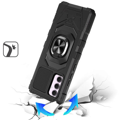 Phone Case for Samsung Galaxy A56 / A36 Shockproof Rugged Magnetic Ring Stand Armor Grip Anti Slip Heavy Duty Protective Hybrid Design Durable Kickstand Support Cover