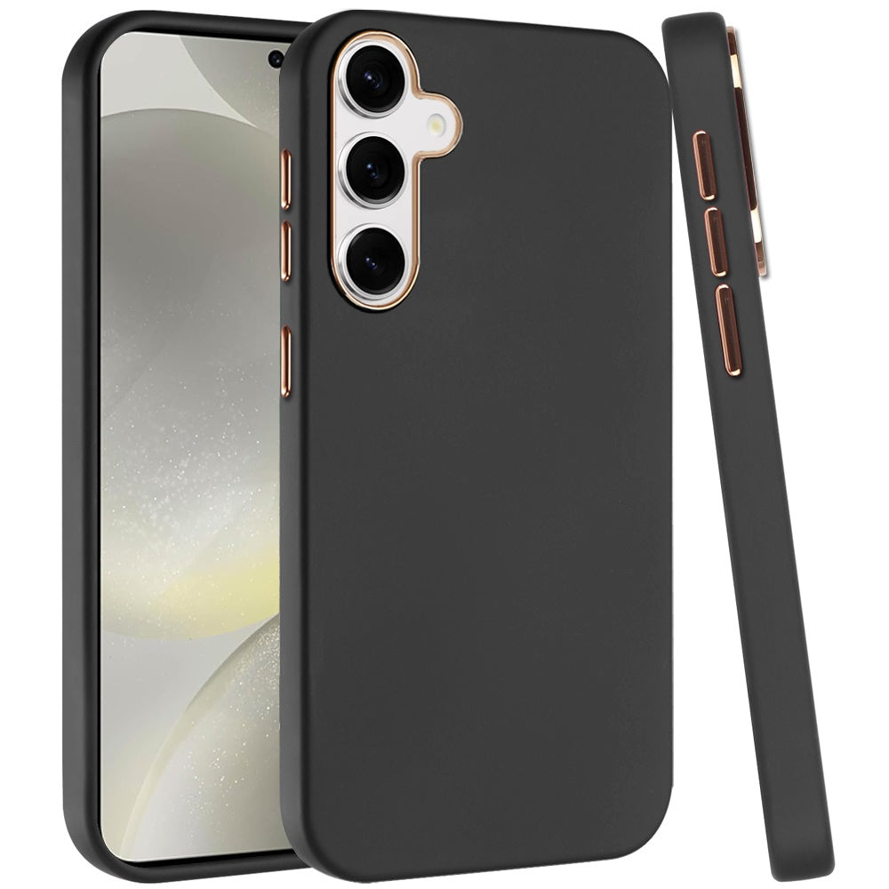 For Samsung Galaxy S25 /S24 Hybrid Armor Shockproof, Durable Bumper Rubber Gummy Gel Slick Hard PC Silicone TPU Case Cover
