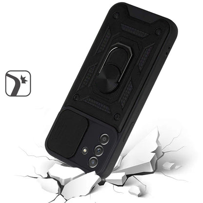 For Apple iPhone SE 4 Hybrid Cases with Slide Camera Lens Cover and Ring Kickstand Rugged Dual Layer TPU Heavy Duty Case Cover