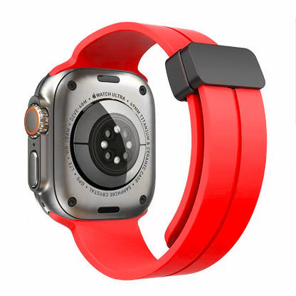 Watch Band for Apple Watch 42/44/45/46mm & Ultra 49mm, Series 4-10 & SE Premium Silicone Magnetic Buckle Adjustable Strap Secure Fit Flexible Soft Replacement