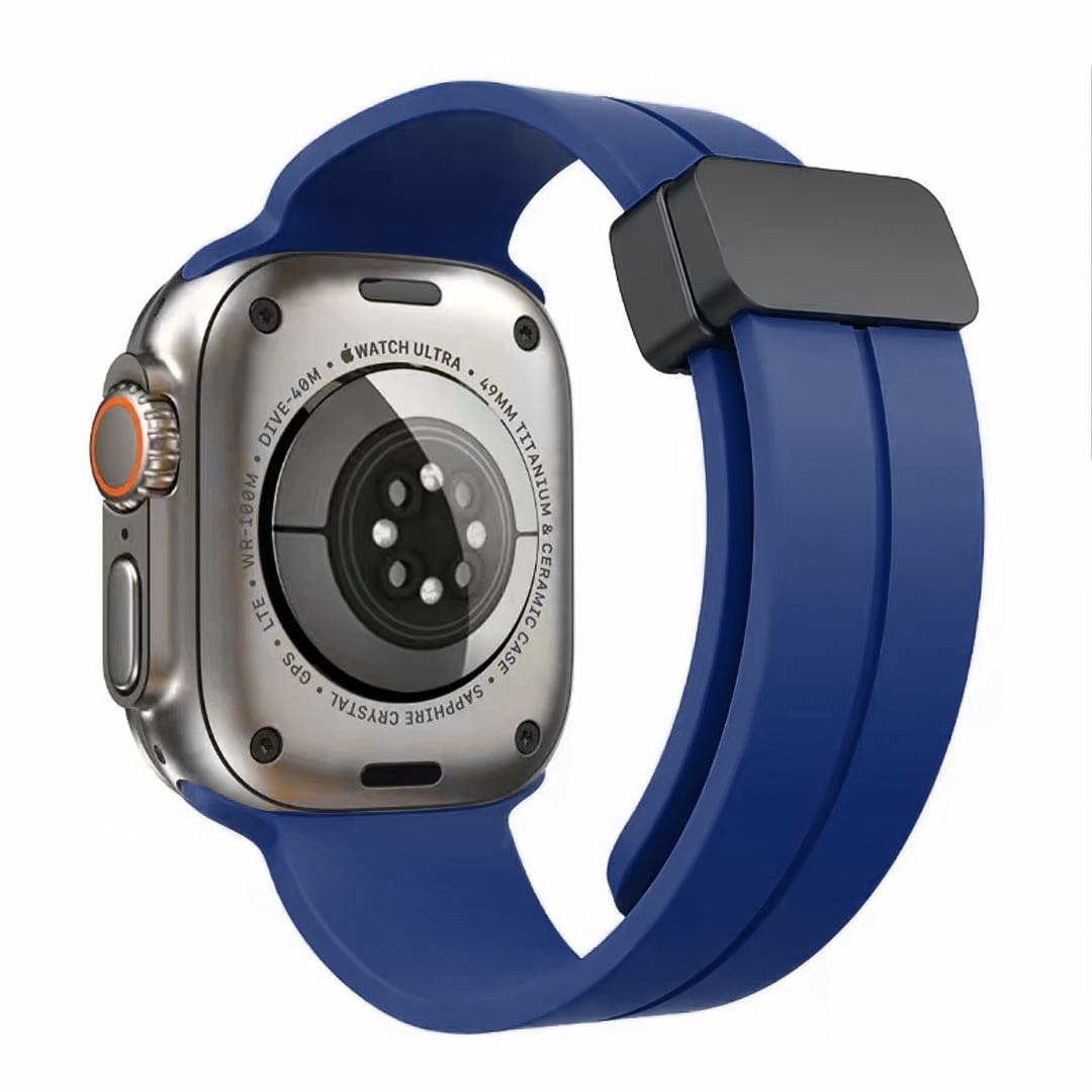 Watch Band for Apple Watch 42/44/45/46mm & Ultra 49mm, Series 4-10 & SE Premium Silicone Magnetic Buckle Adjustable Strap Secure Fit Flexible Soft Replacement