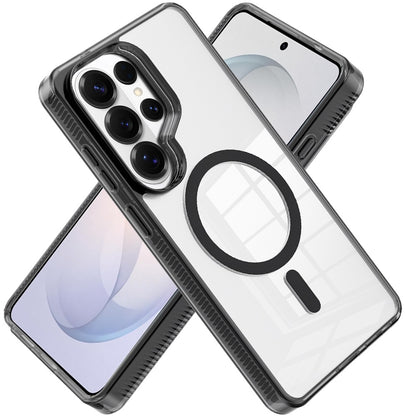 For Samsung Galaxy S26 Ultra MagSafe Compatible Integrated Technology Clean Transparent Hybrid Armor TPU Frame Case Cover Black