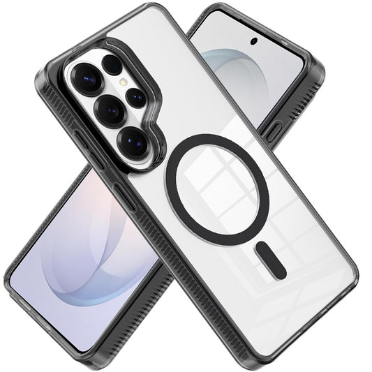 For Samsung Galaxy S26 Ultra MagSafe Compatible Integrated Technology Clean Transparent Hybrid Armor TPU Frame Case Cover Black