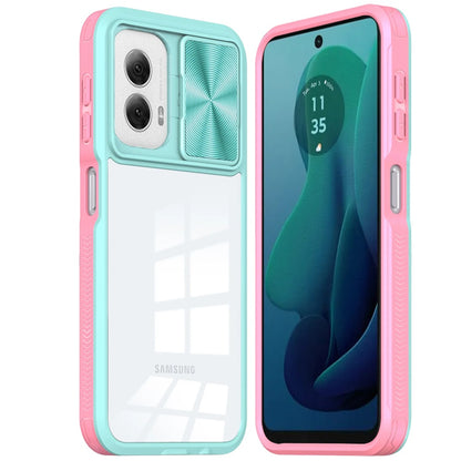Standard for Motorola Moto G Stylus 5G 2024 Motorola Moto G Stylus 5G 2024 Hybrid Cases with Sliding Camera Cover Transparent Back Slim Shockproof Bumper TPU Protective Cover