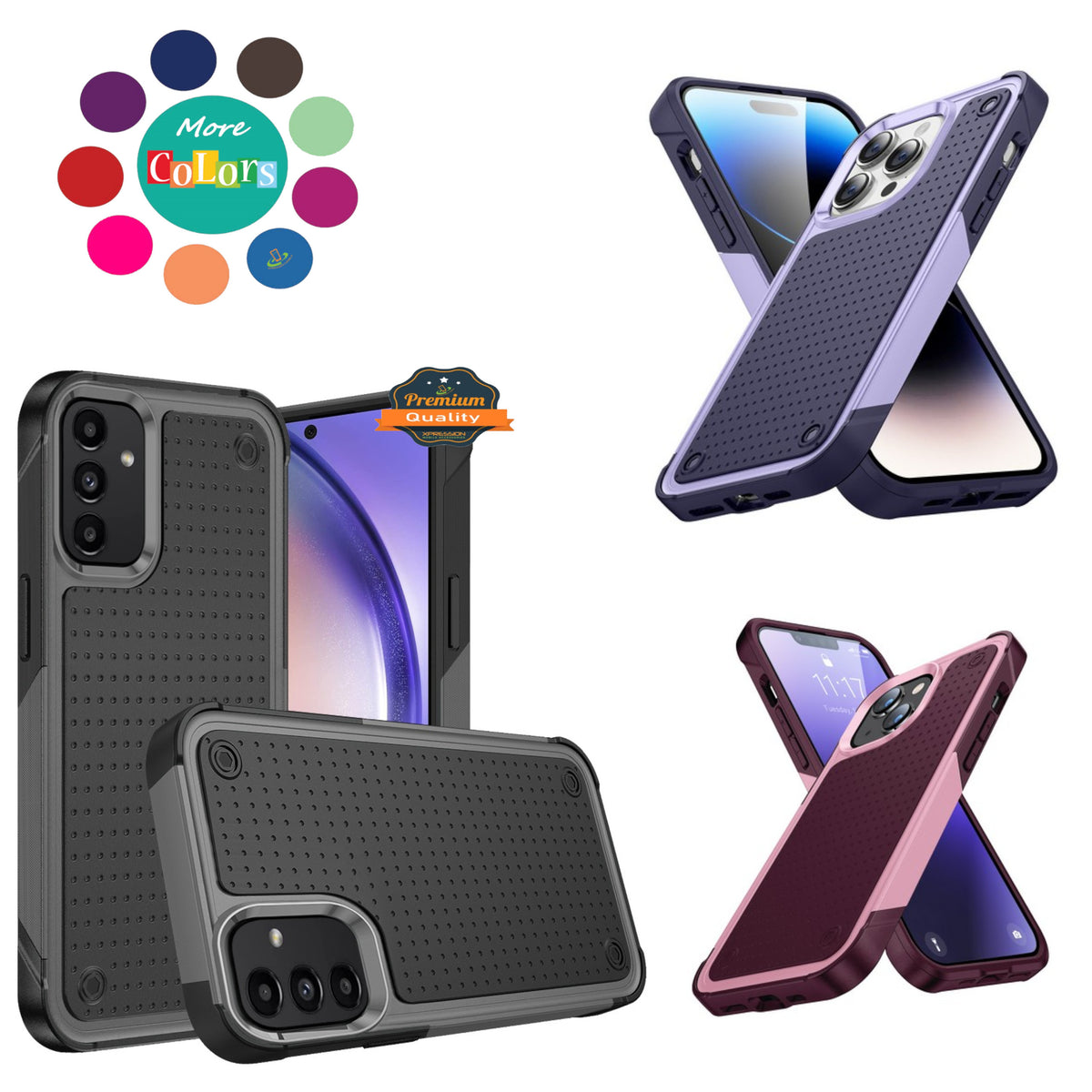 For Apple iPhone 16 Pro Max (6.9") Shockproof Non-Slip Textured Heavy Duty Rugged TPU Drop Military Protection Tough Bumper Case Cover