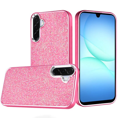 For Samsung Galaxy S26 Crystal Sparkle Diamond Glass Full Mini Glitter Bling Frame TPU Hybrid Protective Case Cover