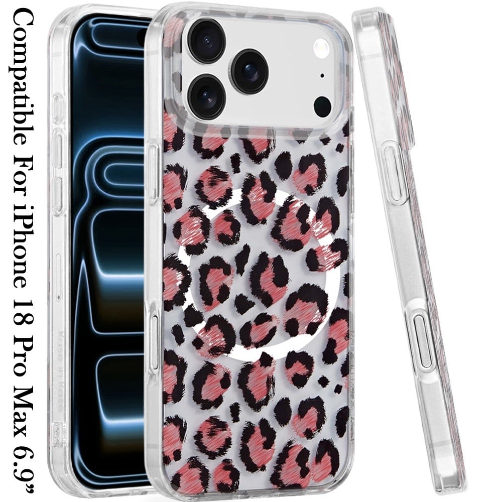 Phone Case for Apple iPhone 18 Pro Max/ iPhone 17 Pro Max Stylish Design Shockproof Magnetic Magsafe Compatible TPU IMD Print Rugged Grip Drop Protection Slim Fashion Cover