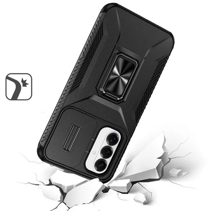 For Samsung Galaxy S26 Case, Camera Cover with Magnetic Rotation Ring Stand, Military Grade Hybrid Hard TPU Shockproof Case Cover