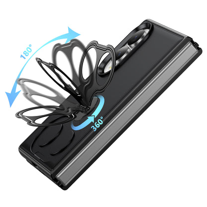 Phone Case for Samsung Galaxy Z Fold 8 Magnetic 2 Ring Stand Car Mount Friendly Shockproof Rugged Grip Armor Dual Ring Kickstand Heavy Duty Hybrid Cover