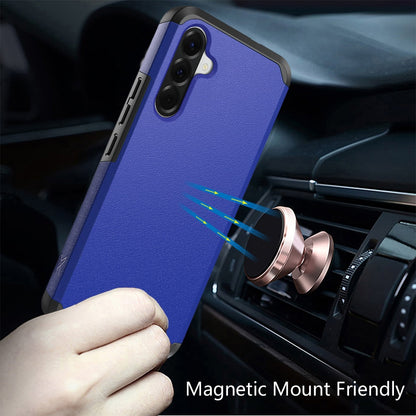 Phone Case for Samsung Galaxy A37 / A36 Slim Tough Shockproof Heavy Duty Hybrid Armor Anti Slip Durable Grip Dual Layer TPU Protective Hard Shell Cover Blue