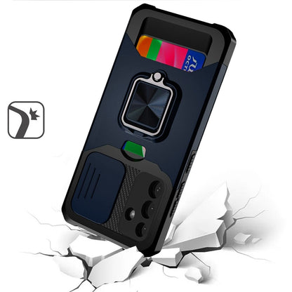 Phone Case for Samsung Galaxy A56 / A36 Card Holder Magnetic Ring Stand Shockproof Anti Slip Wallet Grip Protective Hybrid Design Cover