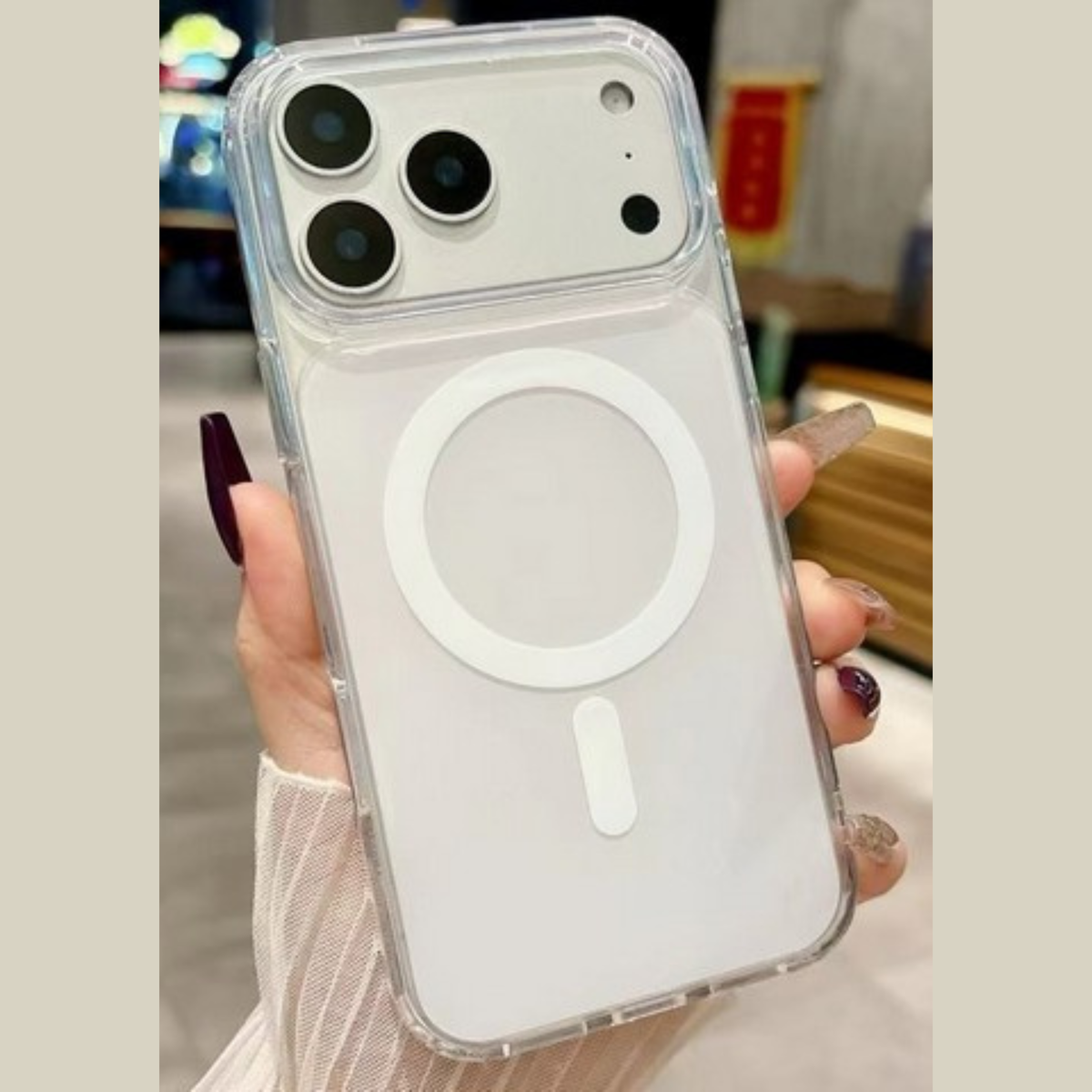For Apple iPhone 17 AIR Crystal Clear Colorful Case Compatible with MagSafe, Shockproof Slim Protective Hybrid TPU Case Cover