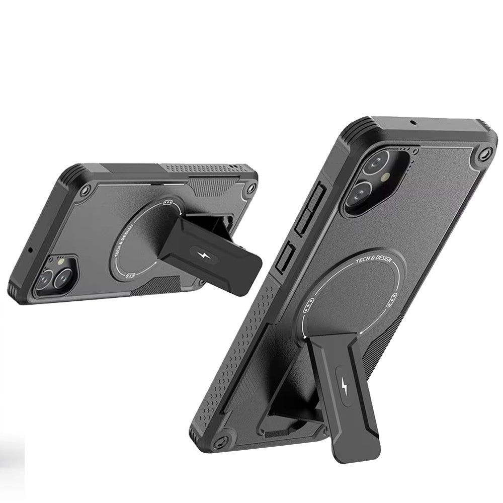 For Samsung Galaxy A07 Magnetic Invisible Kickstand Holder with Magsafe, Slim Fit Shockproof Hybrid Military Grade Heavy Duty Case Cover