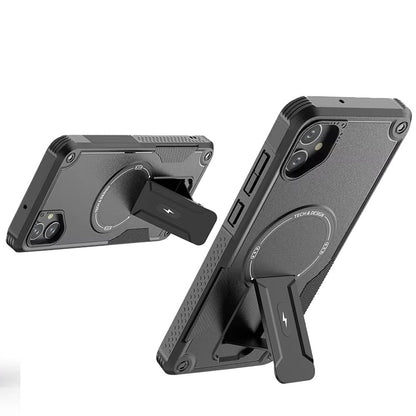 Phone Case Cover for Samsung Galaxy A07 4G Magnetic Invisible Kickstand Holder with Magsafe, Slim Fit Shockproof Hybrid Military Grade Heavy Duty Cover