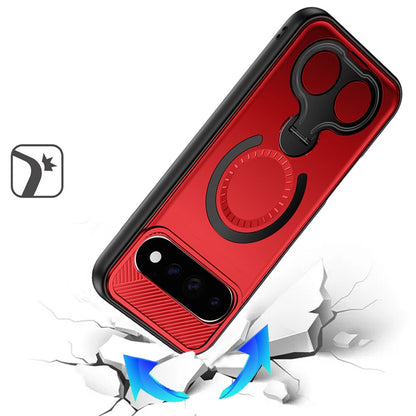 Phone Case for Google Pixel 11 Pro XL Magnetic 2 Ring Stand Car Mount Friendly Shockproof Rugged Grip Armor Dual Ring Kickstand Heavy Duty Hybrid Cover