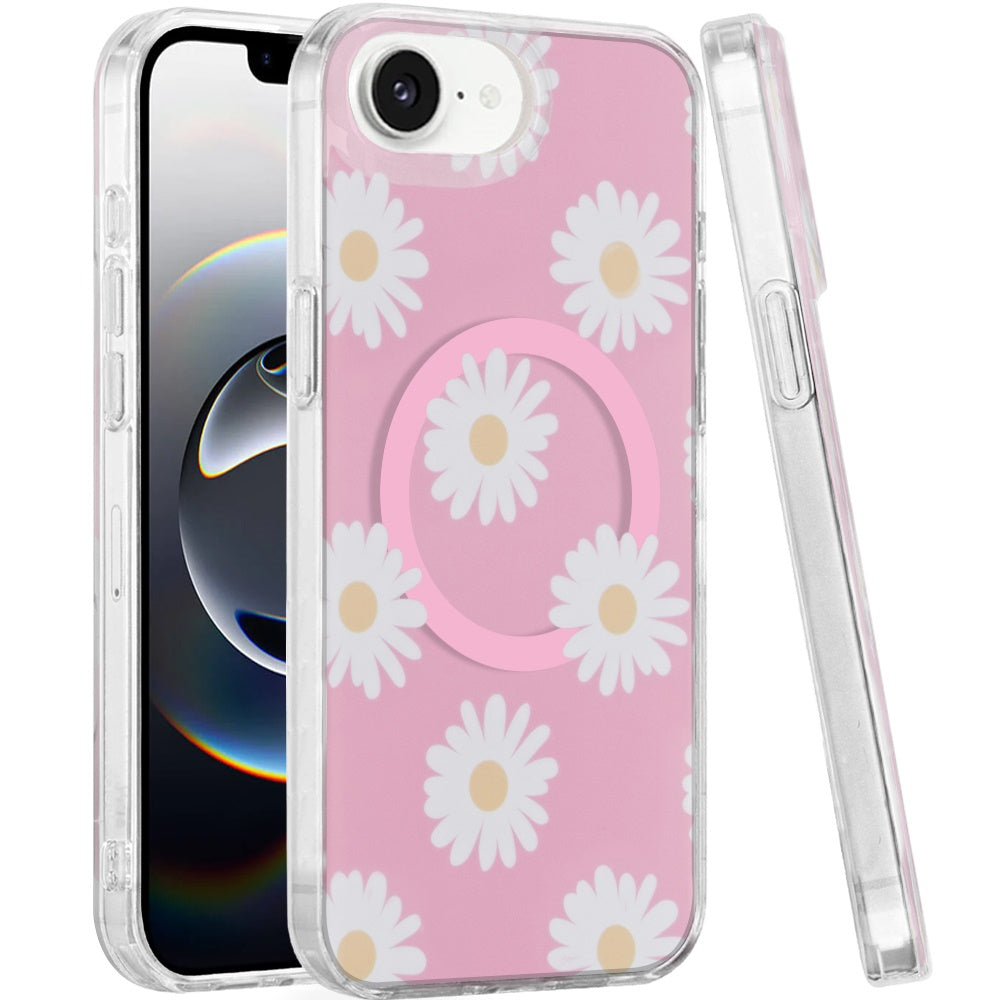 For Apple iPhone 17E /16E Stylish Pattern Fashion IMD Printed Design TPU Double Layer Slim Shockproof with Magnetic Back Case Cover