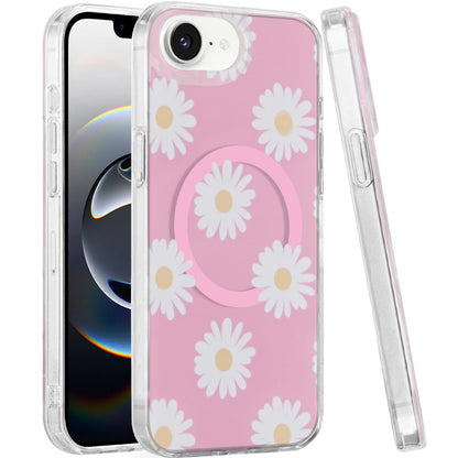 For Apple iPhone 17E /16E Stylish Pattern Fashion IMD Printed Design TPU Double Layer Slim Shockproof with Magnetic Back Case Cover