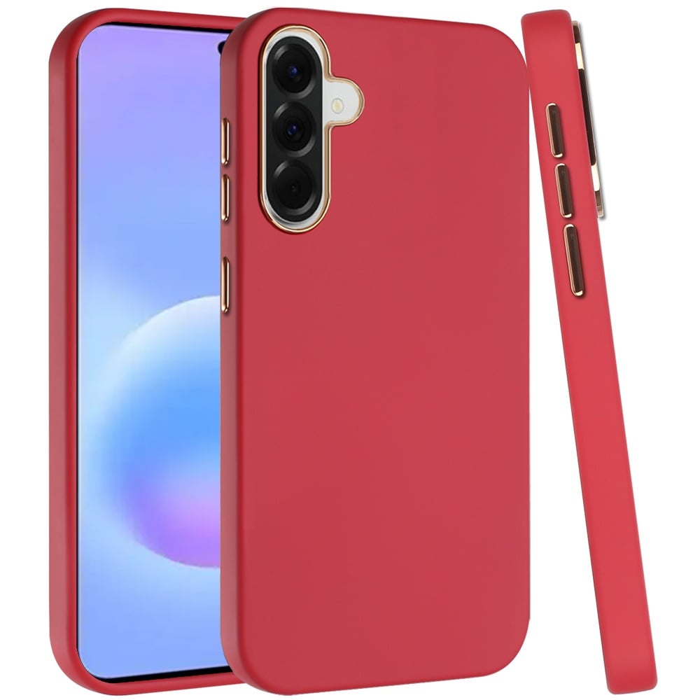 Phone Case for Samsung Galaxy A57 Hybrid Silicone TPU Rubber Chromed Edge TPU Bumper Reinforced Corners Shock Absorbing Protection Cover